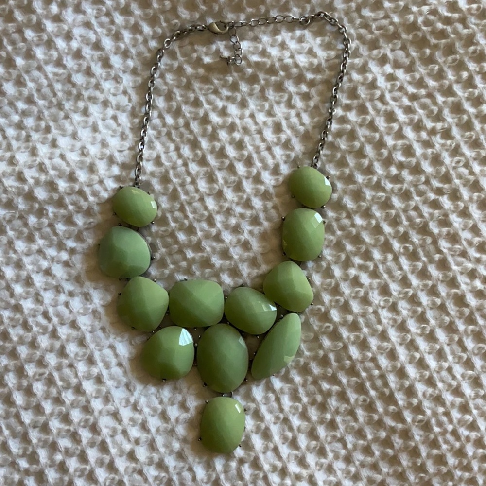 Mint Green Stone Statement Necklace